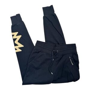 Lauren Ralph Lauren Black Aztec Graphic Joggers Drawstring Waist Size S